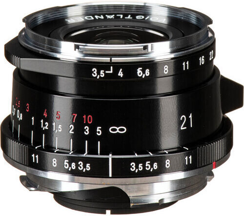 Voigtlander Пълен кадър Фотообектив Color-Skopar 21mm f/3.5 Aspherical Широк ъгъл за Лайка М Монтаж Черен