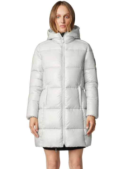 Save The Duck Women's Short Puffer Jacket for Winter white