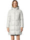 Kurz Damen Puffer Jacke für Winter white