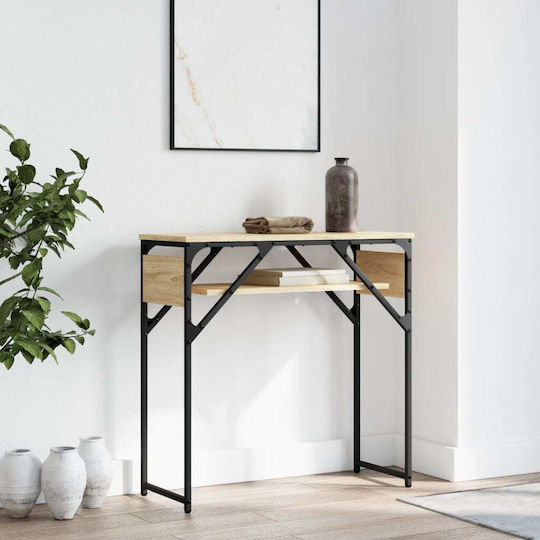 Конзолна маса от Дърво & Метал Sonoma Oak Д75xШ30xВ75cm