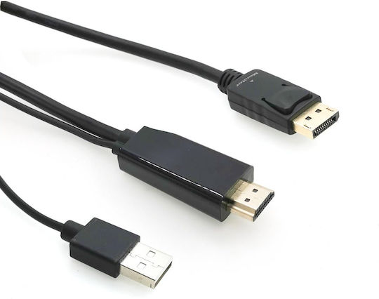 Microconnect Cablu DisplayPort - HDMI de sex masculin 2m Negru (HDMI-DP-CON3)