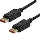 Neutralle DisplayPort-Kabel mit männlichem Stecker - DisplayPort-Kabel mit männlichem Stecker 2m Schwarz