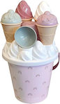 Little Dutch Ice Cream Beach Bucket Set with Accessories made of Plastic