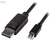 PremiumCord Кабел DisplayPort мъжки - mini DisplayPort мъжки 1м Черен (KPORT7-01)