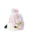 Starpak Cat Plush Kids Bag Backpack Pink 30cmx13cmx35cmcm