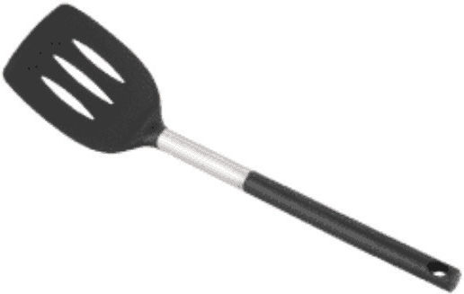 Happy House Shallow Ragu Spoon Colander Plastic Black 33.7cm Pieces