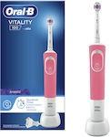 Oral-B Vitality 100 3D White Ηλεκτρική Οδοντόβουρτσα με Χρονομετρητή Ροζ