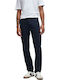 Trousers Chino Elastic in Slim Fit Dark Blue