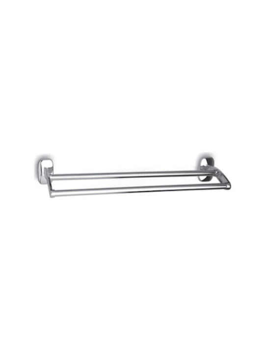 Tago Double Wall-Mounted Bathroom Rail ​58x12cm Inox Silver