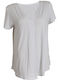 Vergi Women's Summer Blouse Short Sleeve White