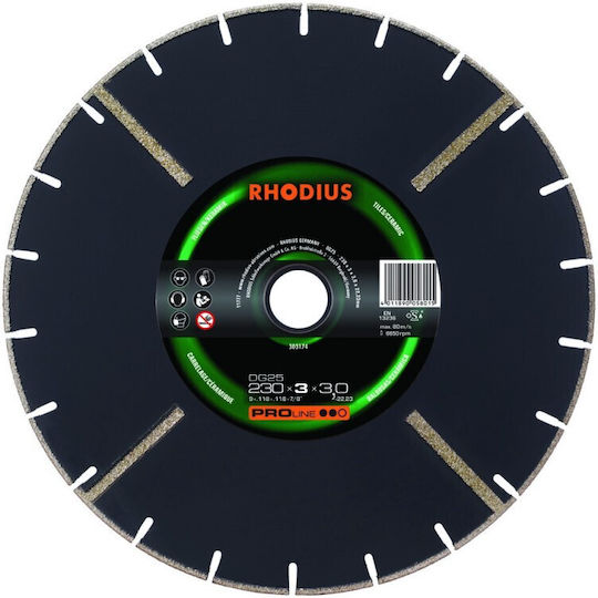 Rhodius Dg25 Δίσκος Κοπής Δομικών Υλικών 115mm