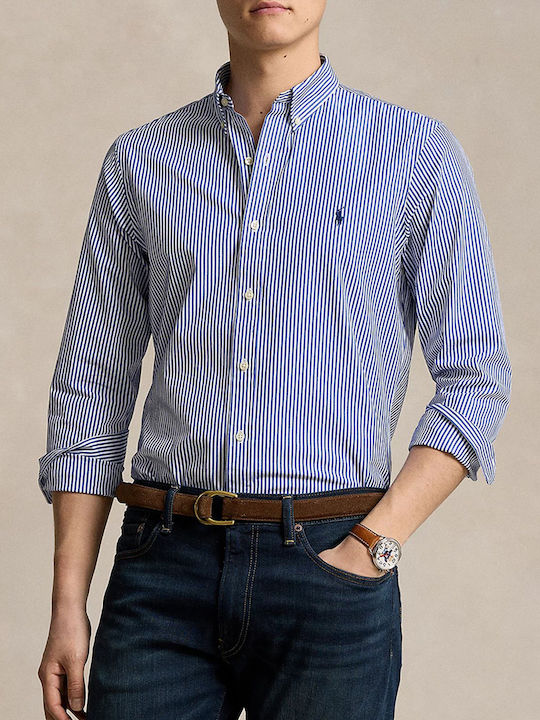 Ralph Lauren Shirt Herrenhemd Langärmelig Baumwolle LightBlue