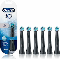 Oral-B IO Ultimate Clean Electric Toothbrush Replacement Heads Black 6pcs
