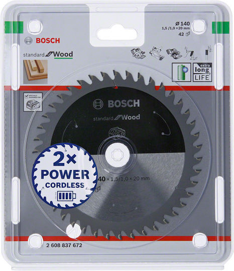 Bosch Standard Cutting Disc Wood 140mm 1pcs