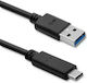 Qoltec USB 2.0 Cable USB-C male - USB-A Black 1.8m (50363)