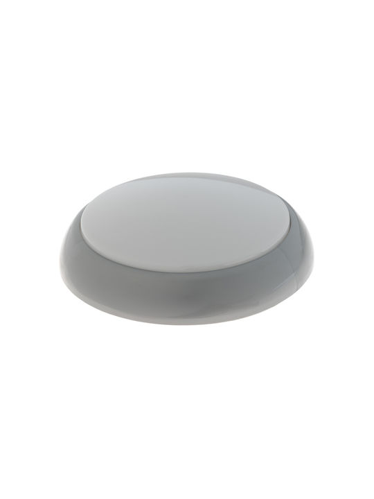 Eurohandel Plafonieră de Exterior cu LED Integrat în Culoare Argintiu A2909SR-MP