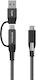 Vivolink USB 2.0 Cable USB-C male - USB-A / USB-C Μαύρο 1.5m PROUSBCMM1.5ADP