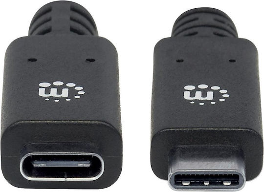 IC Intracom USB 2.0 Cable USB-C male - USB-C female Μαύρο 0.5m 355230