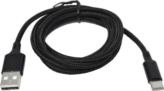 MSonic USB 2.0 Cable USB-C male - USB-A 36W Μαύρο 1m MLU541
