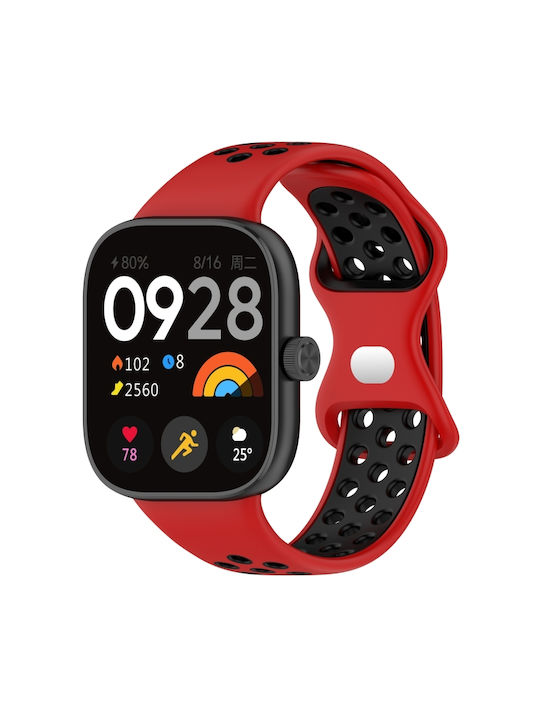 Dual Color Perforated Strap Roșu (Redmi Watch 4 / Redmi Watch 5)