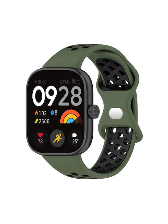 Dual Color Perforated Λουράκι Σιλικόνης Χακί (Redmi Watch 4)