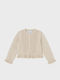 Kinderstrickjacke Baumwolle Beige/Gold