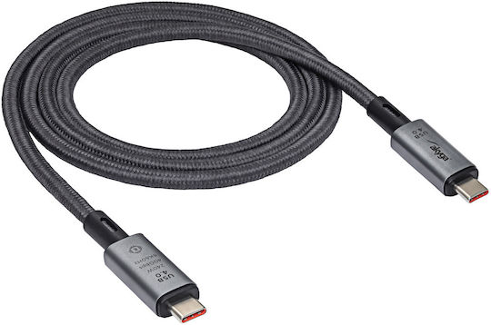 Akyga USB 4 Video Cable USB-C male - USB-C 240W PD Μαύρο 1m AK-USB-45