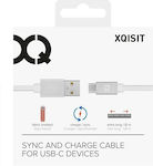 Xqisit USB 2.0 Cablu USB-C bărbătesc - USB-A de sex masculin Alb 1.8m (27748)
