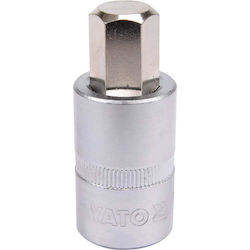 Yato Cheie tubulară cu Vârf Plat și Patrat de Prindere 1/2'' Dimensiune 14mm 1buc