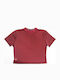Mâneca scurta Burgundy Tricou pentru femei