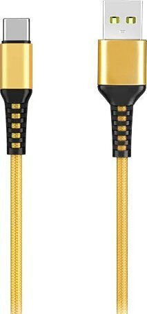 Denmen USB 2.0 Cable USB-C male - USB-A Χρυσό 1m 29358