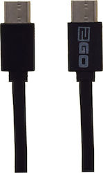 2GO USB 2.0 USB-C Male Cable - USB-C Length 1m (795849) 2GO USB 2.0 USB-C Male Cable - USB-C Length 1m (795849)