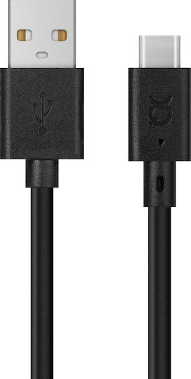 Xqisit USB 2.0 Cable USB-C male - USB-A Μαύρο 3m 112294