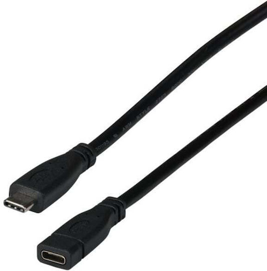 EFB USB 2.0 Cable USB-C male - USB-C female Μαύρο 0.2m