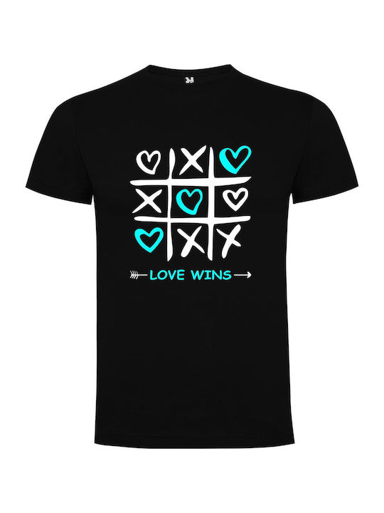 iLovePrints Heart Ticquet: Love Art Tricou Negru Bumbac