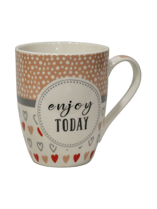 Ankor Becher aus Porzellan White - Pink