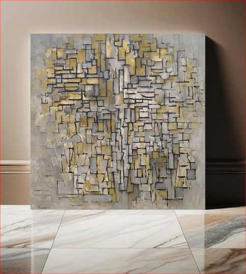 Piet Mondrian's Tableau No. 2, Composition No. Vii (1913) Tablou pe Pânză 130x130cm