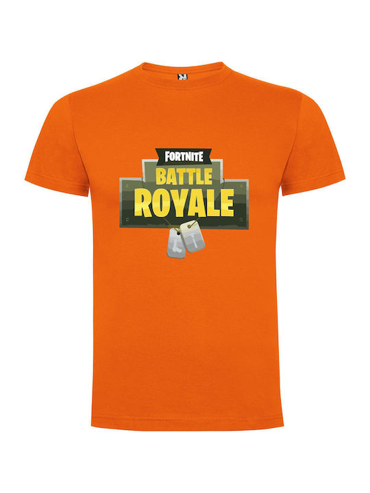 iLovePrints T-shirt Fortnite Πορτοκαλί Βαμβακερό