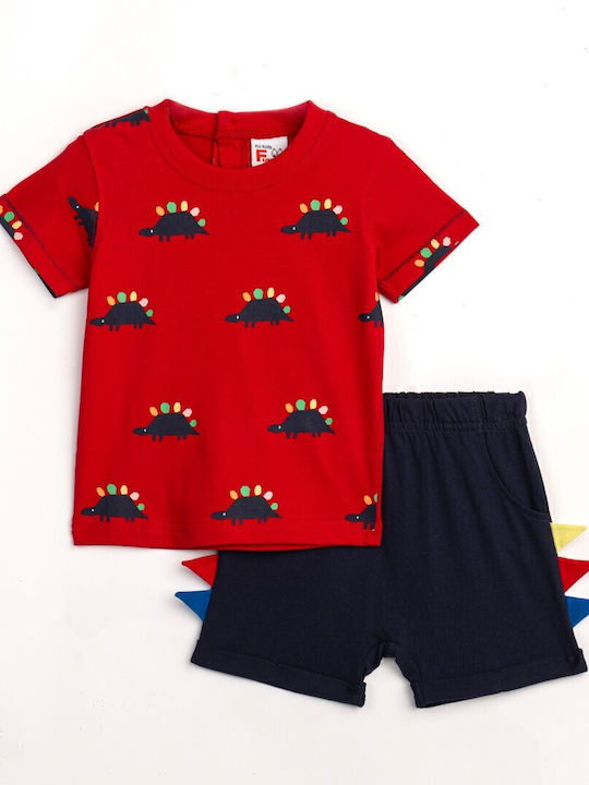 Funky Kinder Set mit Shorts Sommer 2Stück Red