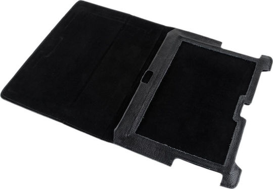 Quer Flip Cover Din Piele Neagră (SAMSUNG GALAXY TAB P5100)