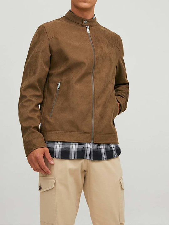 Jack & Jones Geacă din Piele Sintetică Cognac