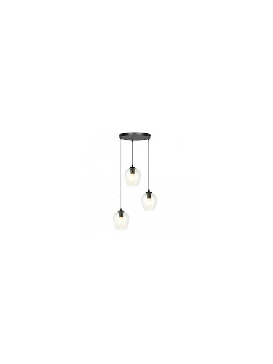 Emibig Pendant Light Three-Light for Socket E27 Transparent