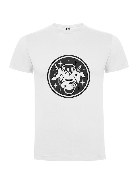 iLovePrints Minotaur Zodiac Emblem T-shirt White Cotton