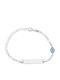 Prince Silvero Kids Bracelet ID from Silver with Evil Eye