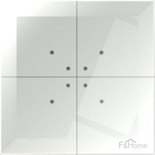 F&F Διακόπτης Τοίχου Αφής Λευκός