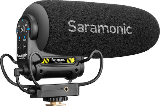 Saramonic VMIC 5 Pro Кондензатор (Малка диафрагма) Микрофон Шоково монтиран за Камера в Черен Цвят