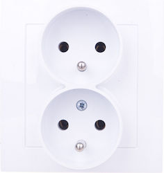 Ospel Sonata Double Walled Power Socket Brown