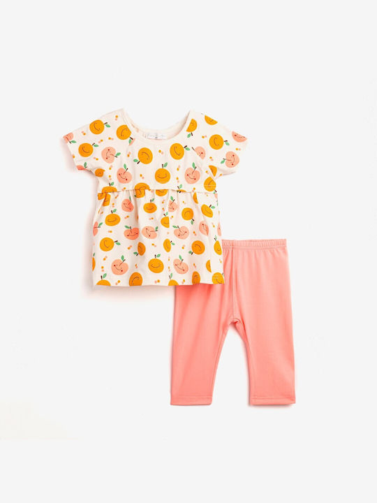 Funky Kids Set with Leggings Summer 2pcs ecru