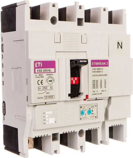 ETI Phase Relays Strom 250A Quadruple Pole