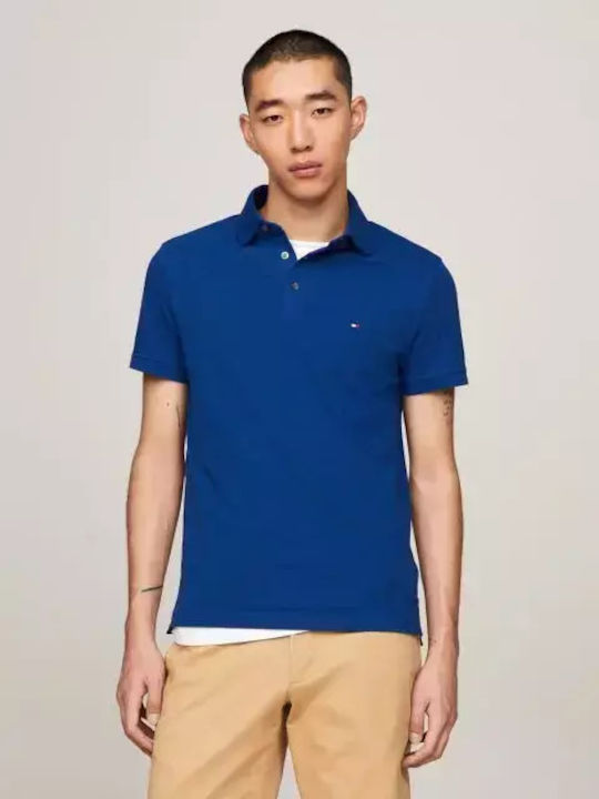 Tommy Hilfiger 1985 Bluza pentru bărbați cu mâneci scurte Polo Albastru